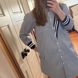 WENNA SHIRT TUNIC DRESS Joh Apparel medium - blue stripes